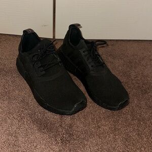 Adidas black tennis shoes. Size 7.5. Runs big.